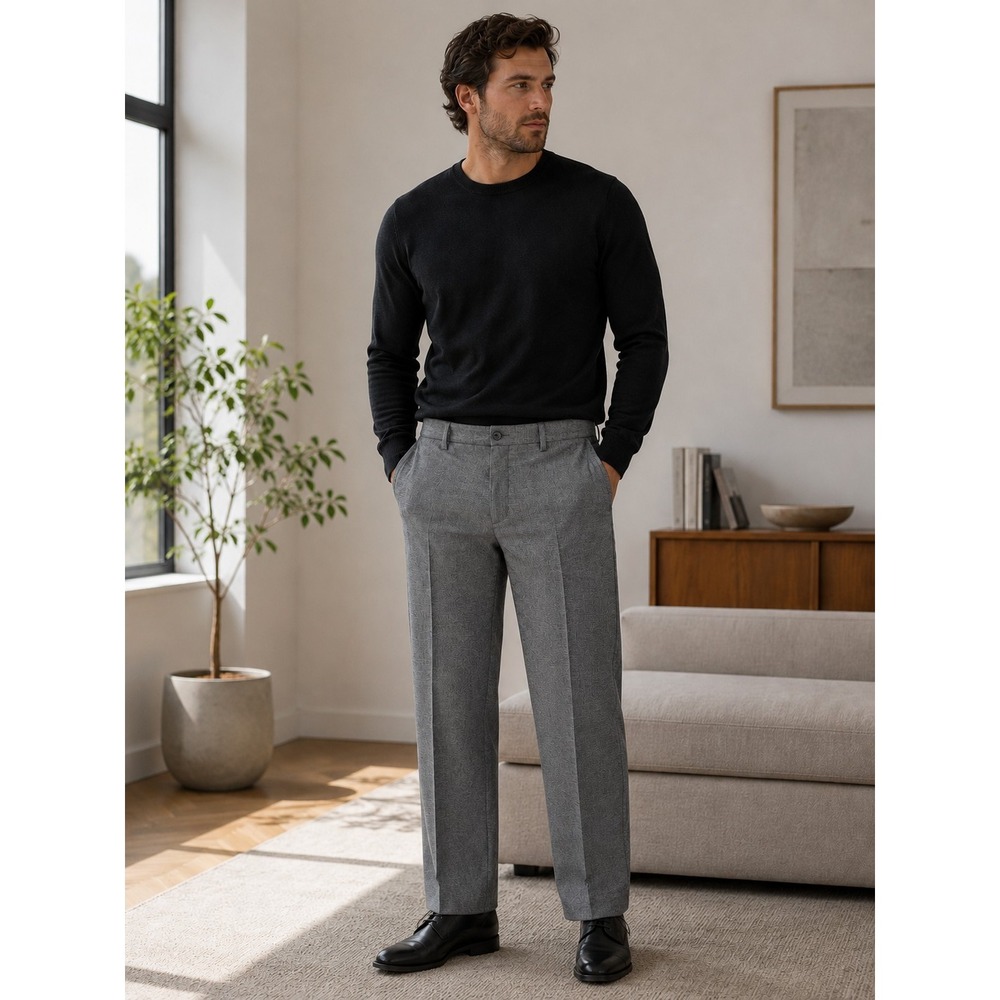 BUGATCHI Men's Gray Stretch Knit Pants w/ Drawstring Size 40 NWT
